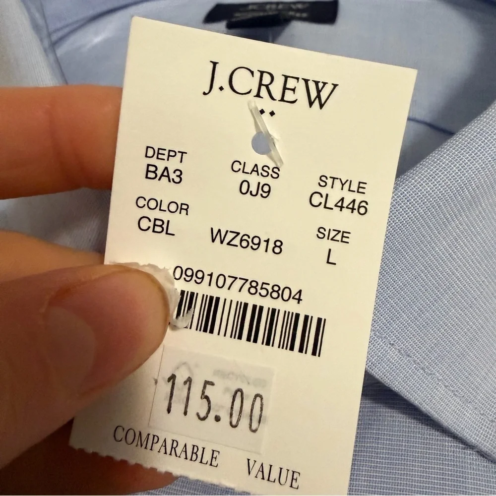 J crew classic blue Wrinkle-free dress shirt